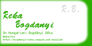 reka bogdanyi business card